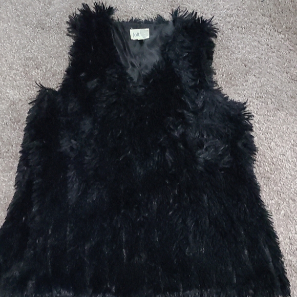 Joie Other - JOLT Black Faux Fur Vest Size M